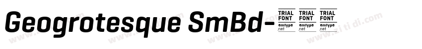 Geogrotesque SmBd字体转换
